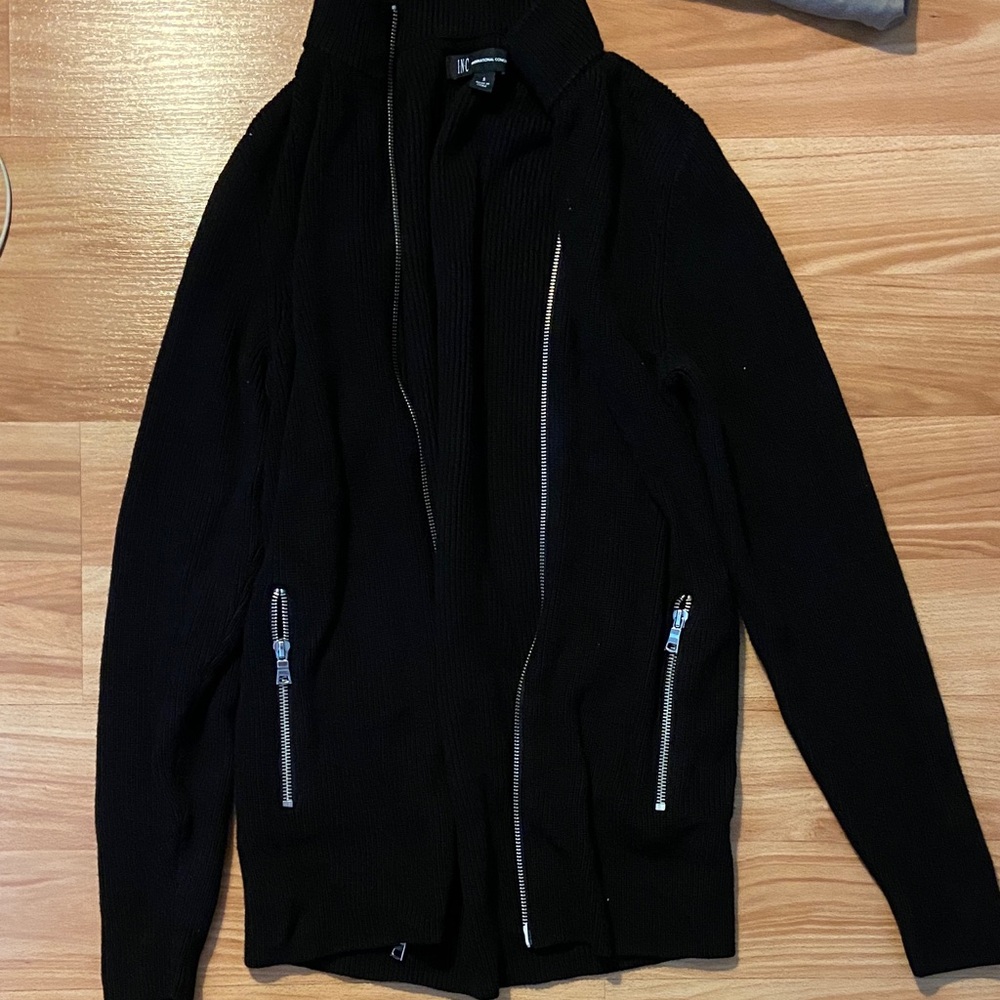 Women’s Black Zippered INC Sweater